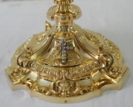 Antique solid silver gilt French Baroque Chalice